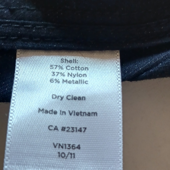 TALBOTS Jacket Women's Waxed Hooded Canvas, Sz 10 Mdnight Blue - Picture 9 of 10